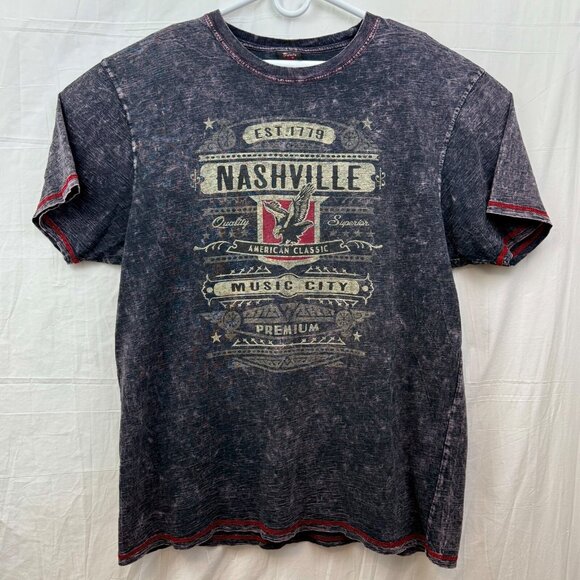 Nashville Music City American Classic Graphic Tee Unisex XL Gray - Picture 1 of 9